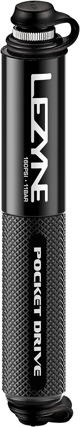 Lezyne Unisex – Erwachsene CNC Pocket Drive Minipumpe 14 cm Schwarz
