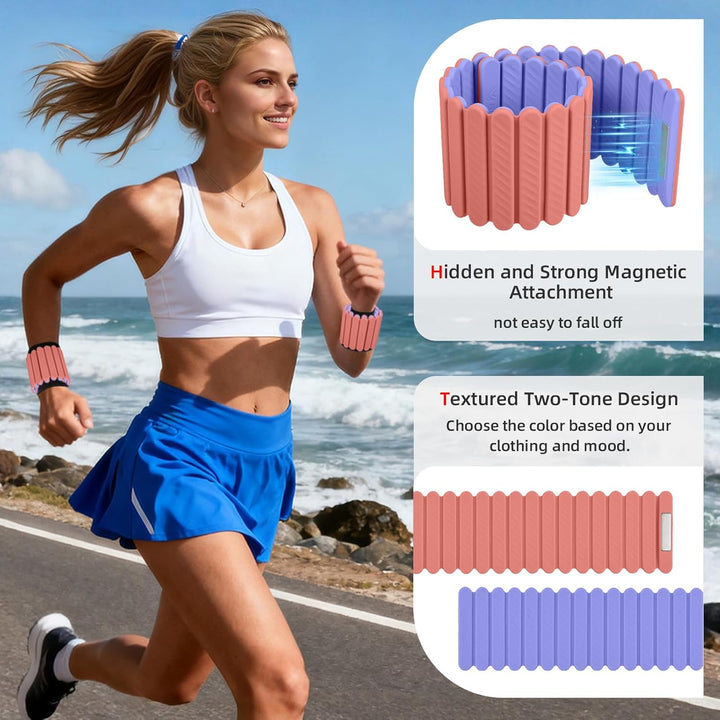 Abahub Magnetische Gewichte Hand Fuss Wrist Ankle Weights Handgelenk Gewichte für Beine und Arme Set