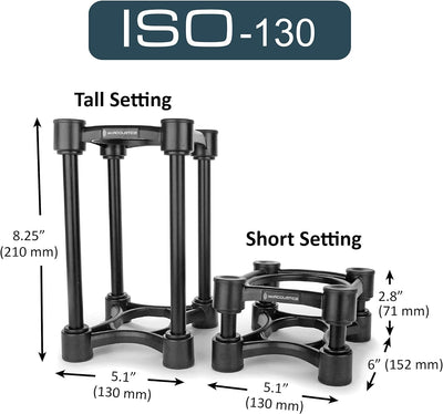 IsoAcoustics Iso-Serie mit Lautsprecherstativen, schwingungsdämpfend, mit einstellbarer Höhe und Nei