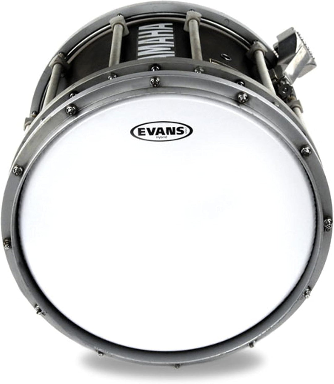 Evans Hybrid White Marching Snaredrumfell, weiss, 13 Zoll Weisser Teig 13 Inch, Weisser Teig 13 Inch
