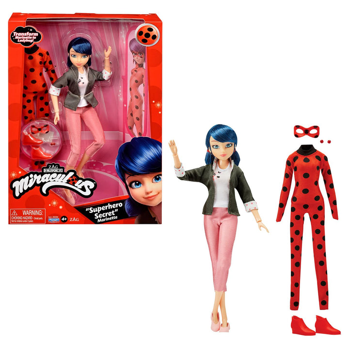 Bandai - Miraculous Ladybug - Ankleidepuppe 26 cm mit zwei Outfits - Ladybug - P50355