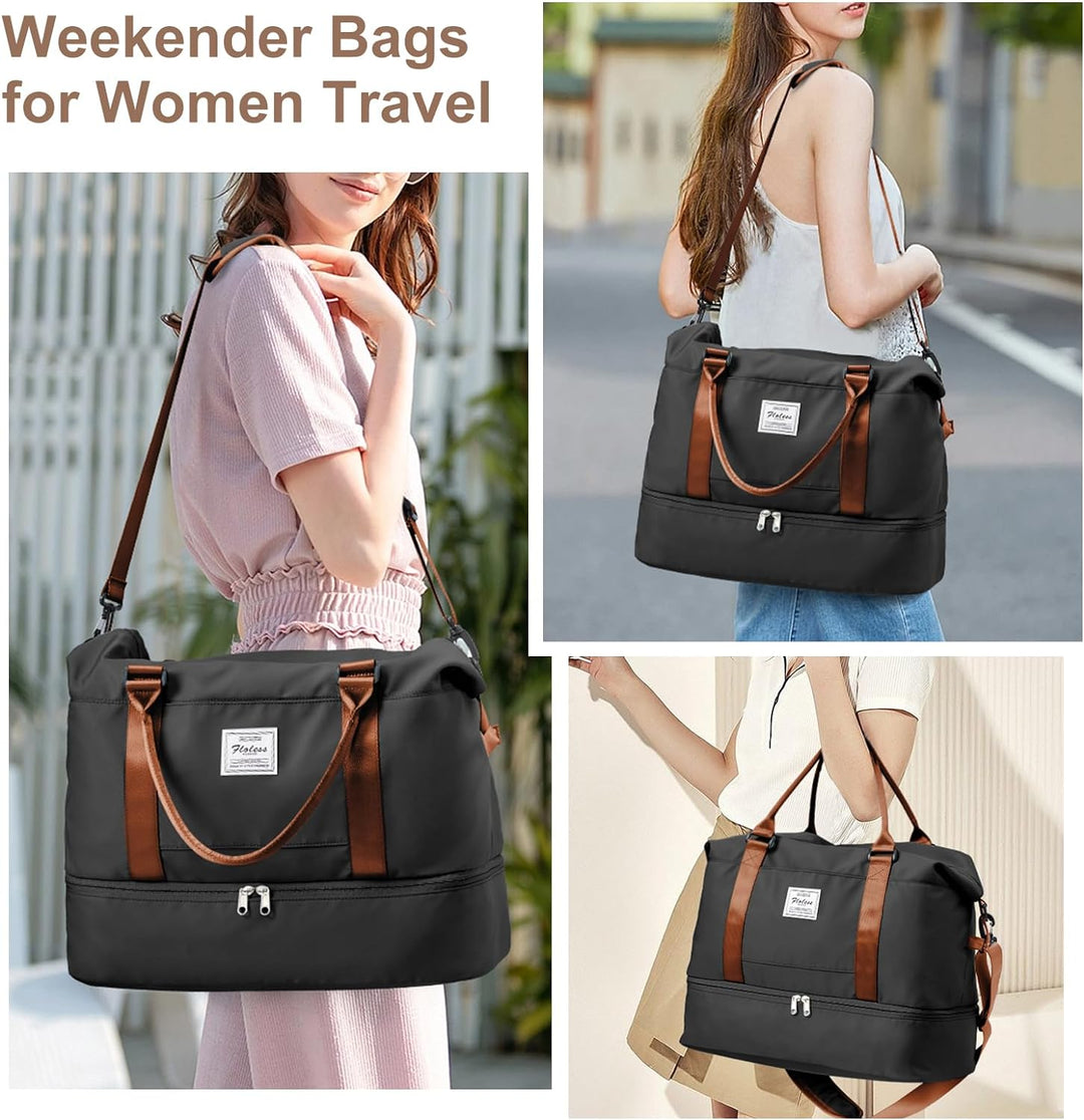 Reisetasche Damen Handgepäck Tasche Sporttasche Weekender Bag Schwimmtasche Wasserdicht Travel Bag D