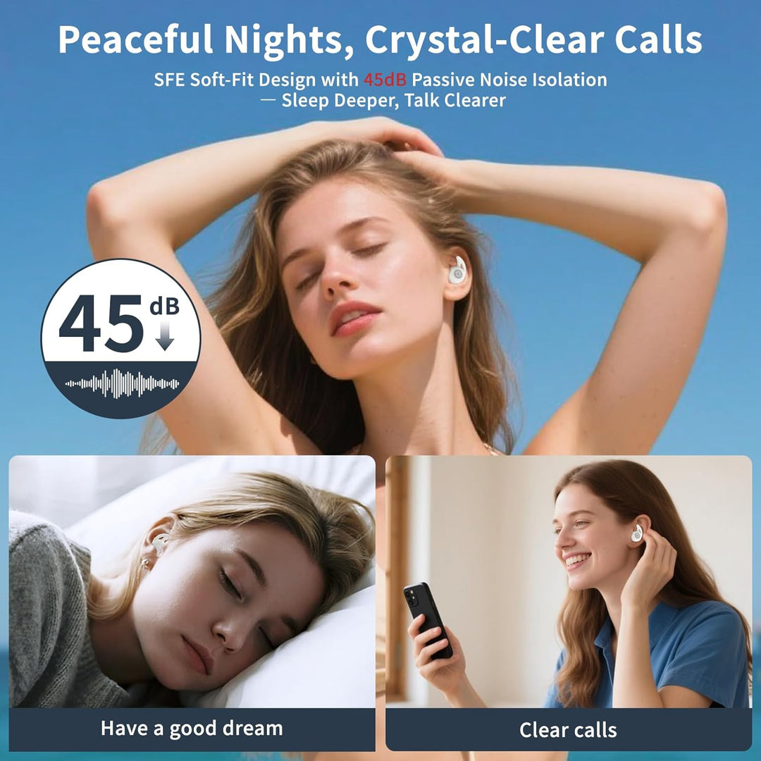 2026 Upgraded Schlaf Kopfhörer - Mini Schlafkopfhörer Bluetooth 5.3 Kopfhörer mit 80 Stunden Akkulau