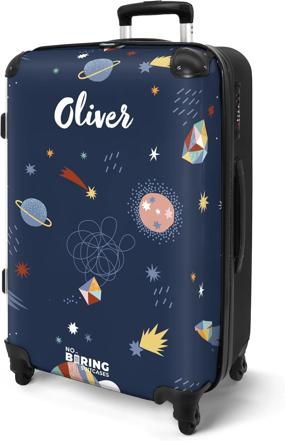 Kinderkoffer Personalisiert, 67 cm - 72 L - Reisekoffer, Rollkoffer Kinder - Trolley Gross Planetenm