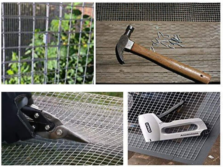 Amagabeli 1,2m x 15m Wühlmausgitter Volierendraht Hochbeet Gitter 6,3mm Feinmaschig Verzinkt & Rostf