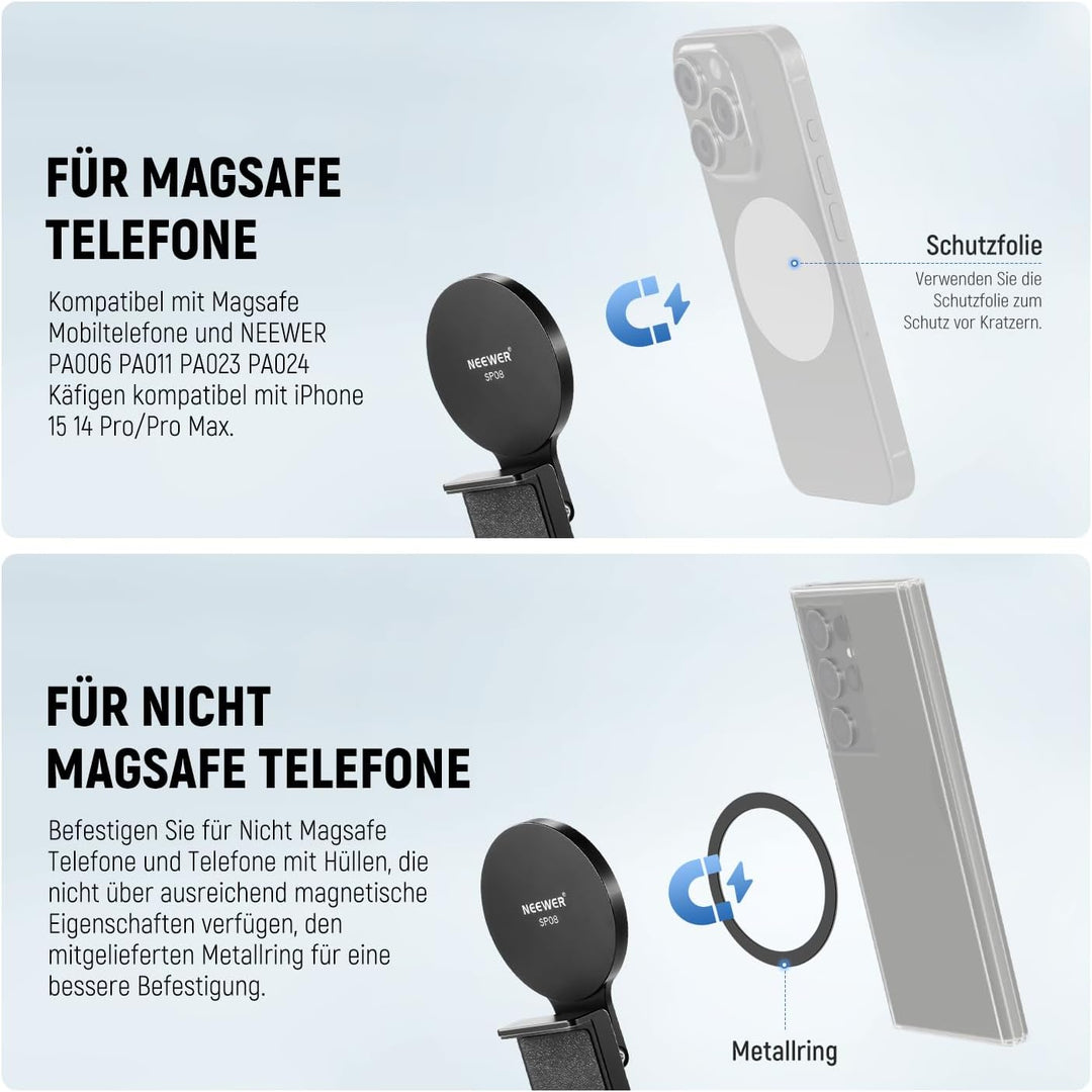 NEEWER Continuity Camera Mount für Tisch Monitor, magnetische dreifach Faltbare Handy Kamera Webcam