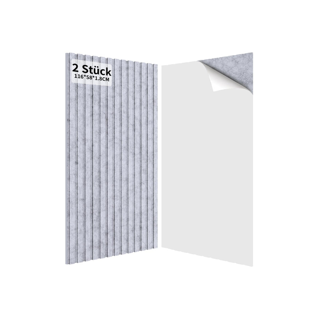 Gross Akustikpaneele Selbstklebend 116x58x1,8cm, 2 Stück Wandpaneele aus Schallschutzplatten, 1,35㎡