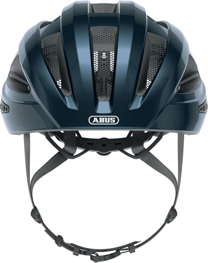 ABUS Rennradhelm Macator - sportiver Fahrradhelm für Einsteiger - auch für Zopfträger/-innen - für D