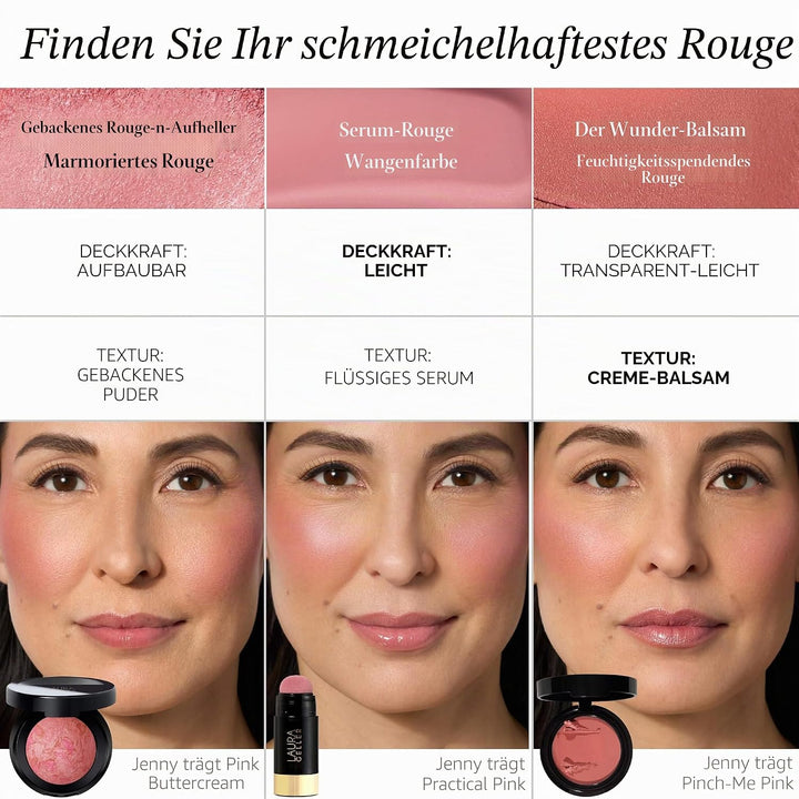 LAURA GELLER NEW YORK Dermatologist Approved - Baked Blush-n-Brighten Marbleized Blush- Sunlit Rose