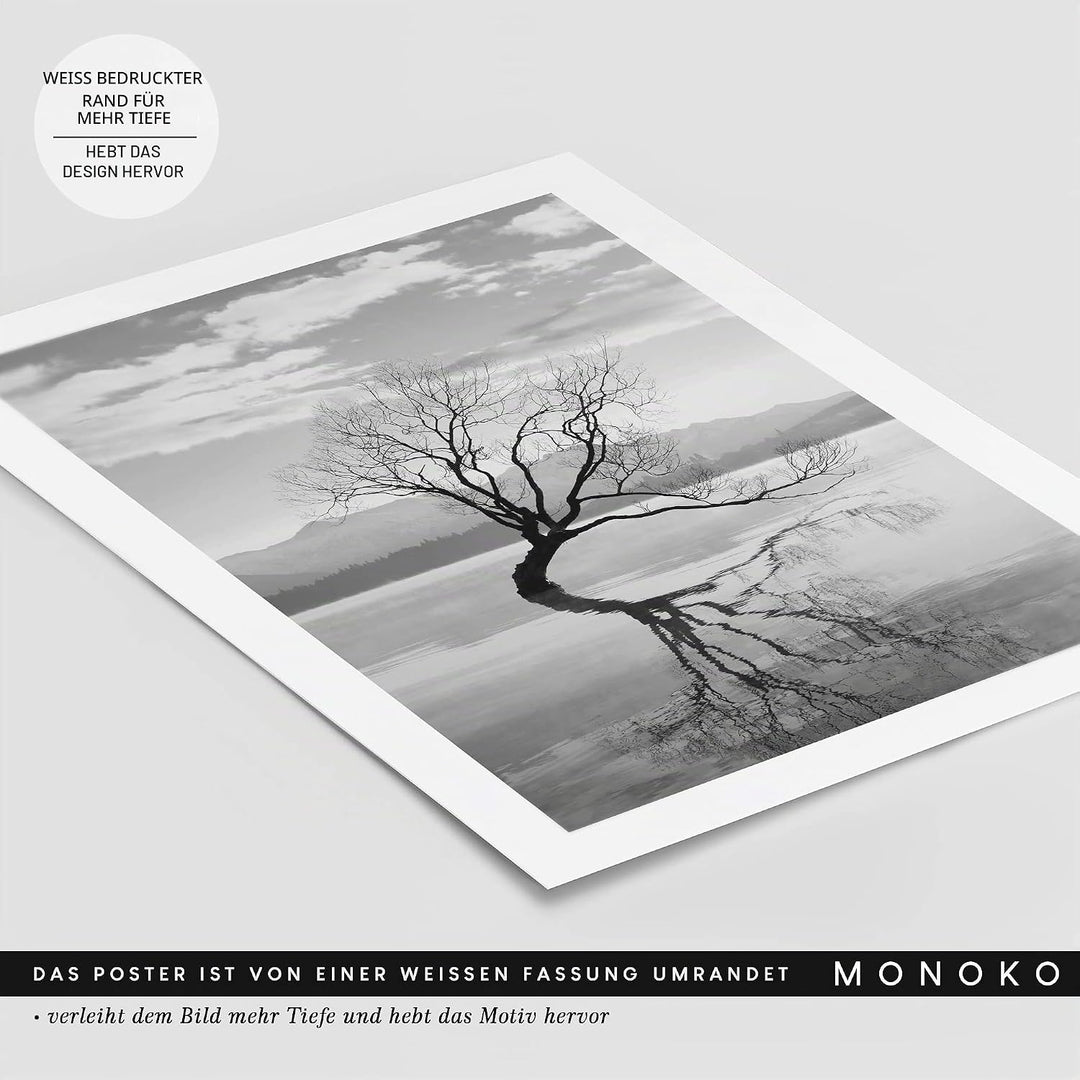 MONOKO® Wohnzimmer Poster Set - Premium Bilder Set für Schlafzimmer - Stilvolle Wandbilder - 6er Set