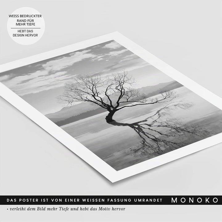 MONOKO® Wohnzimmer Poster Set - Premium Bilder Set für Schlafzimmer - Stilvolle Wandbilder - 6er Set