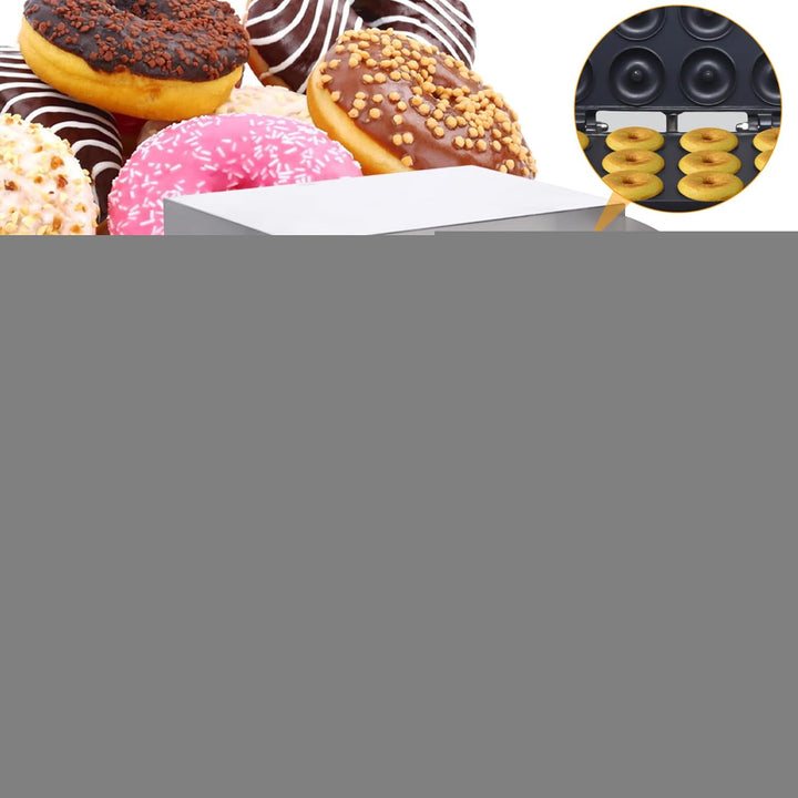 Donut Maschine Donuts Backform 1550W Donut-Maker Backt 12 Mini-Donuts für Frühstück, Snacks, Dessert