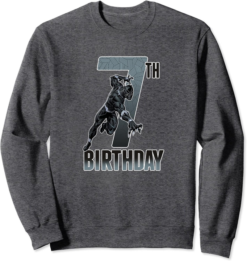 Marvel Black Panther Action Pose 7th Birthday Sweatshirt
