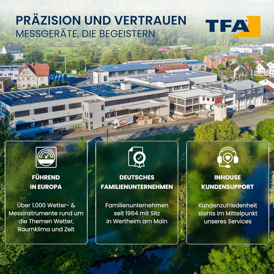 TFA Dostmann TimeLine Max Funk-Wanduhr, 60.4512.54, digital, übersichtliche Funkuhr, Seniorenuhr, De