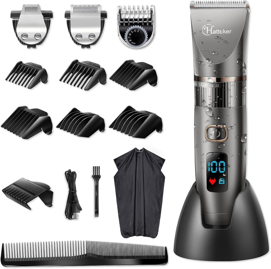 Hatteker Haarschneidemaschine Profi Haarschneider Herren Haartrimmer Bartschneider Barttrimmer Präzi