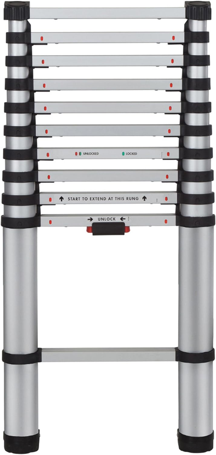 Youngmans 30113318 Teleskopleiter aus Aluminium, 3,21 m, Mehrfarbig