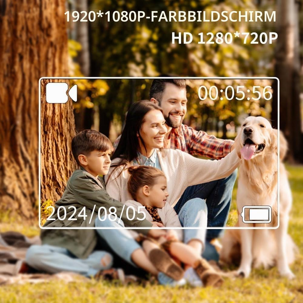 OBEST Mini Action Cam 360 Action Kamera Bodycam mit 0.96" Bildschirm, 1080P Magnetische Körperkamera