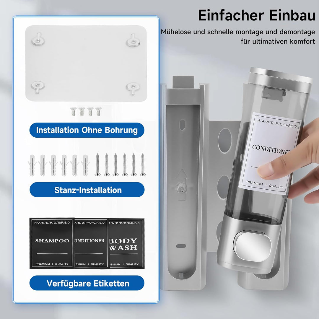 Seifenspender Wandbefestigung Dispenser Wandmontage Flüssigseifenspender Handseifenspender Badezimme
