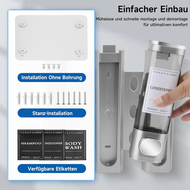 Seifenspender Wandbefestigung Dispenser Wandmontage Flüssigseifenspender Handseifenspender Badezimme