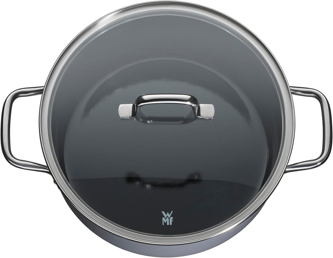 WMF Fusiontec Essential Kochtopf gross, 24 cm, Glasdeckel, Bratentopf Induktion, 4,4l, High-Tech Ker