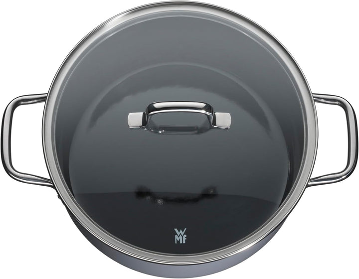 WMF Fusiontec Essential Kochtopf gross, 24 cm, Glasdeckel, Bratentopf Induktion, 4,4l, High-Tech Ker