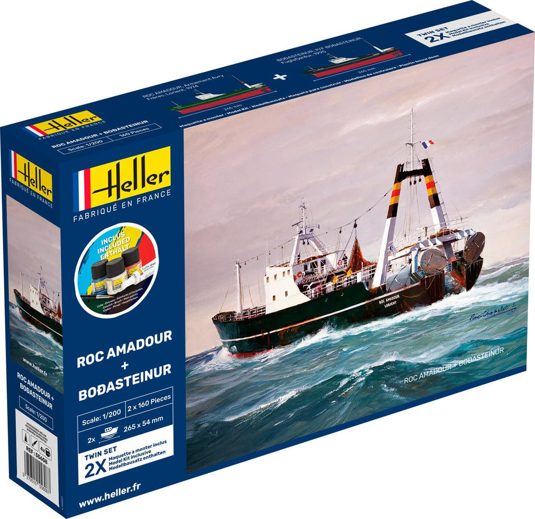 Heller Maquette Bateau : Starter kit : ROC amadour + Bodasteinur Twinset