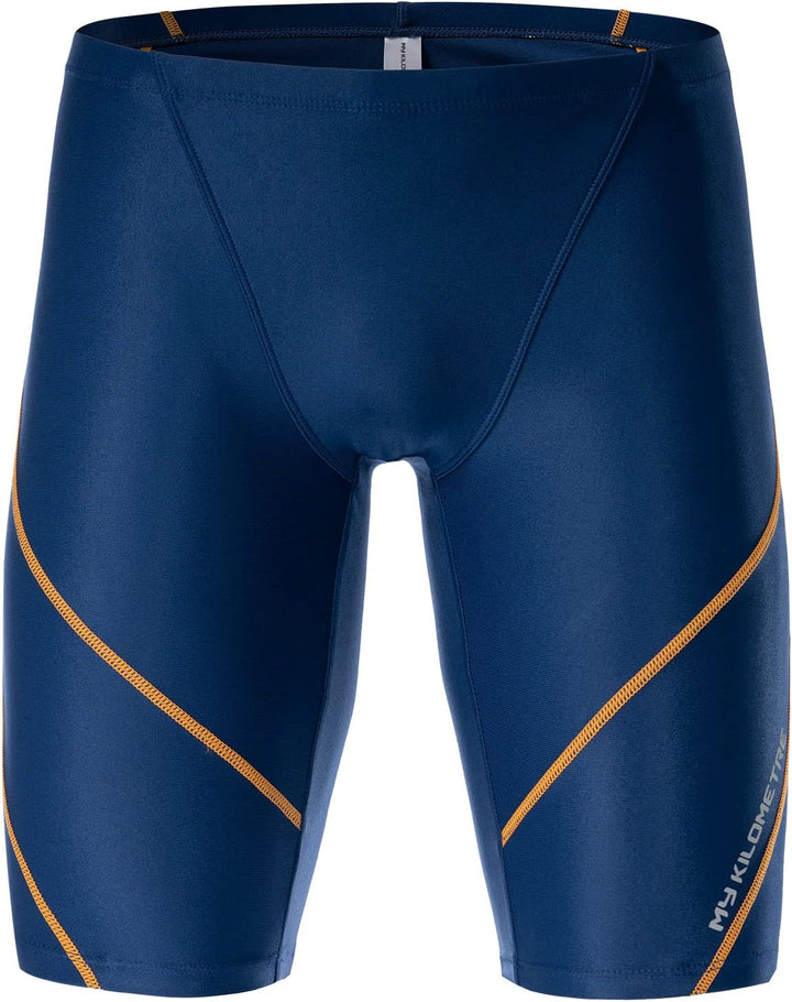 MY KILOMETRE Herren Jammers Lang Badehose Schwimmen Badeanzug Jammer S Dunkelblau-pbt, S Dunkelblau-