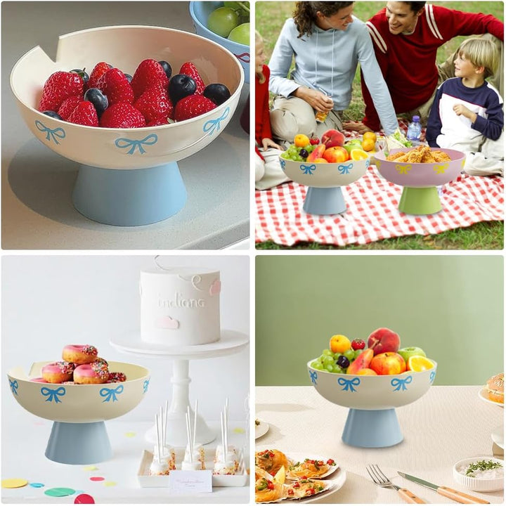 2 Stück Obstschalen 24 x 16 cm Runder Obstkorb Obstschale für Küche, Esstisch, Hotel, Hochzeit, Part