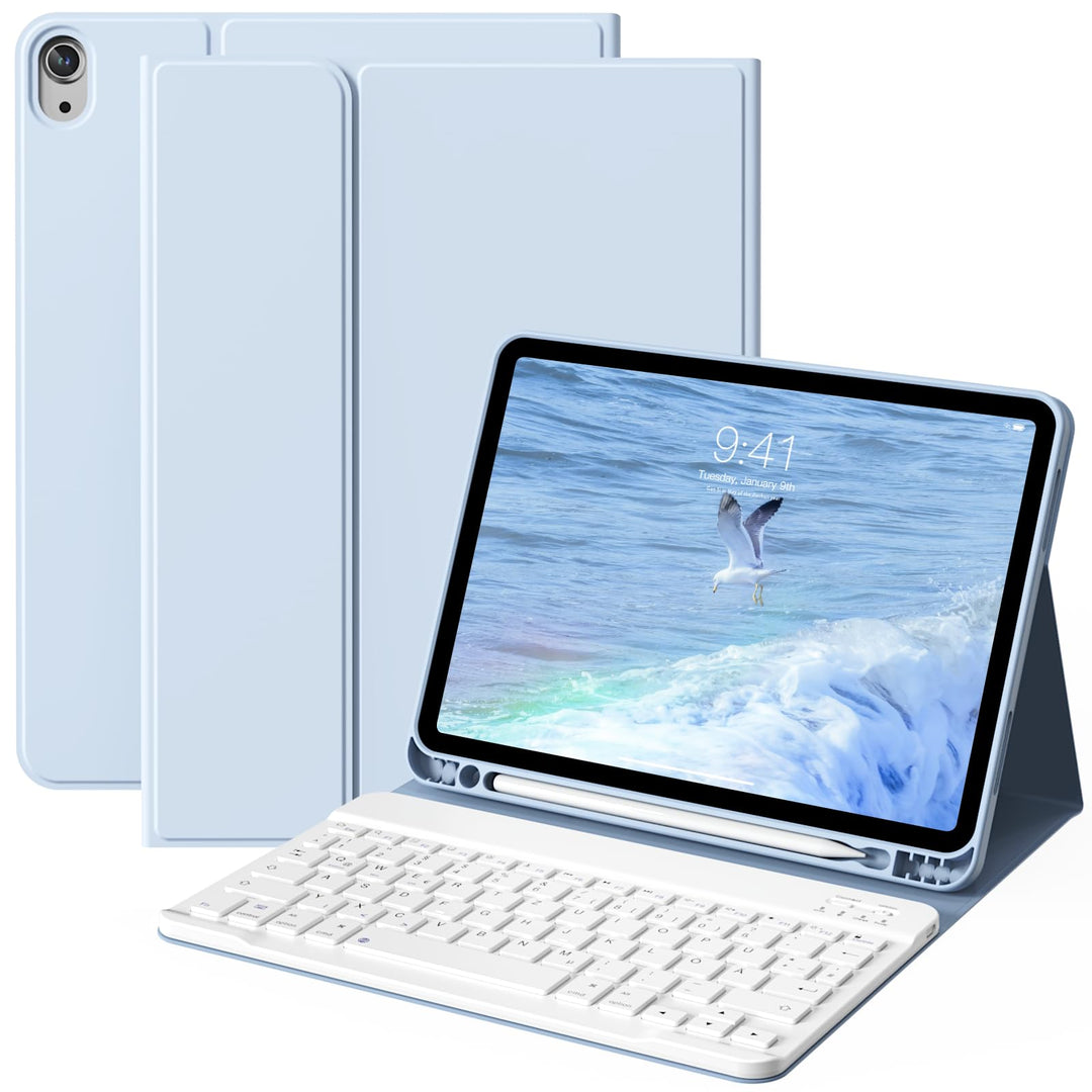 Hülle mit Tastatur für iPad Air 11 Zoll M4/M3/M2 (2026/2025/2024), iPad Air 5/4 Generation (2022/202