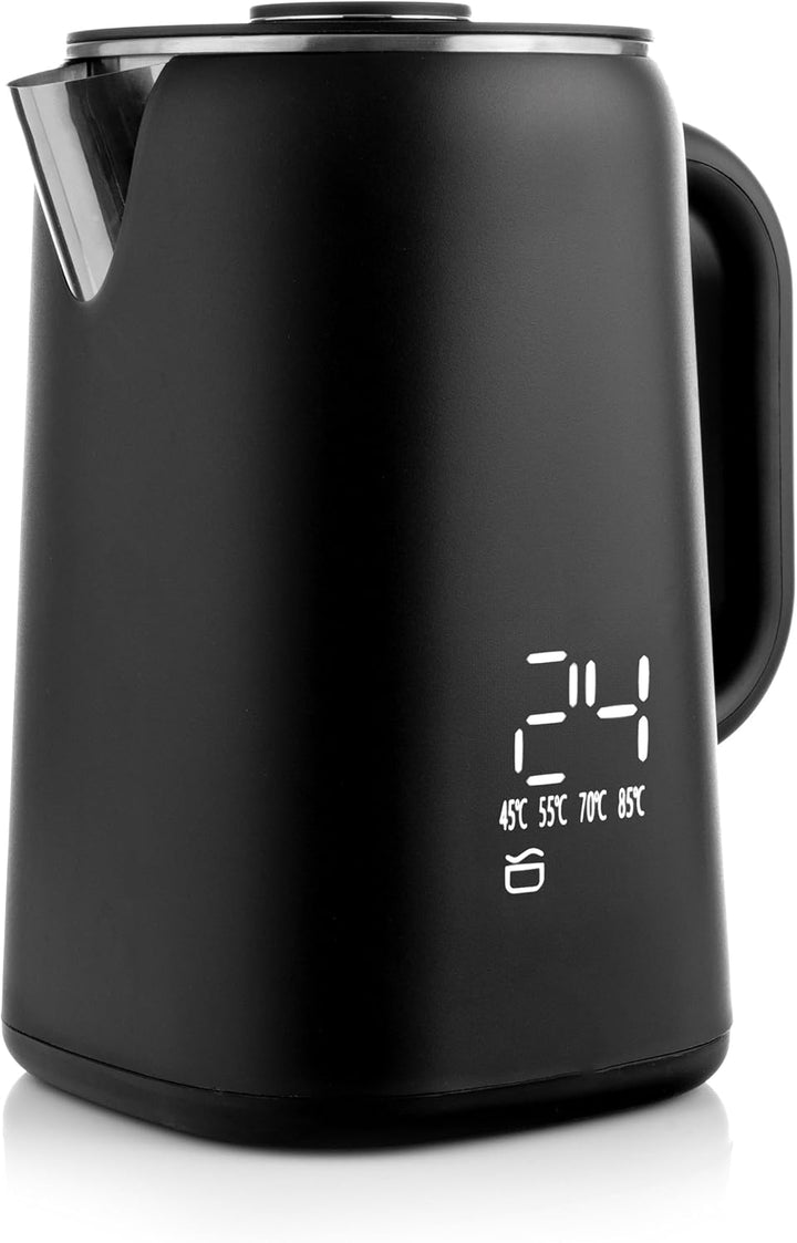 Lehmann Edelstahl Wasserkocher mit Temperaturhaltung, 1,7 Liter, Temperaturkontrolle 45-100℃, Edelst