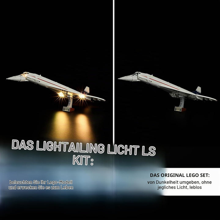 LIGHTAILING LED Licht für LEGO 10318 Concorde | LED-Beleuchtungsset, einfache Installation, versteck