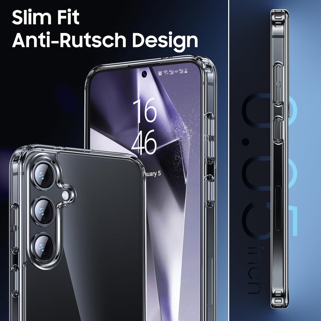 UniqueMe für Samsung Galaxy S24 Hülle, 5-in-1-Set Handyhülle für Samsung S24 Case Rundumschutz Schut