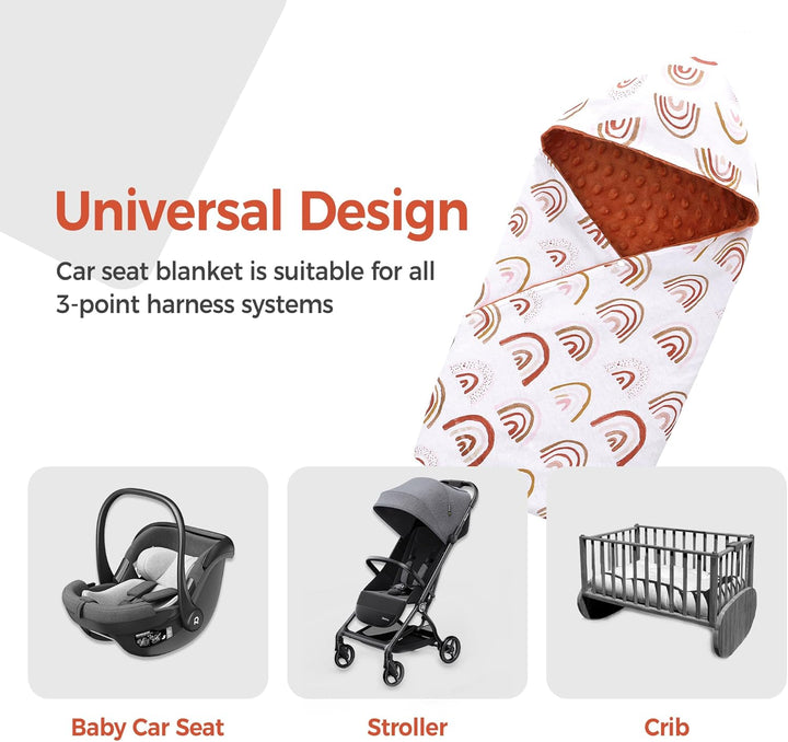 Miracle Baby Einschlagdecke Babyschale Sommer Baumwolle Reversible Decke Universal Kuscheldecke 90x9