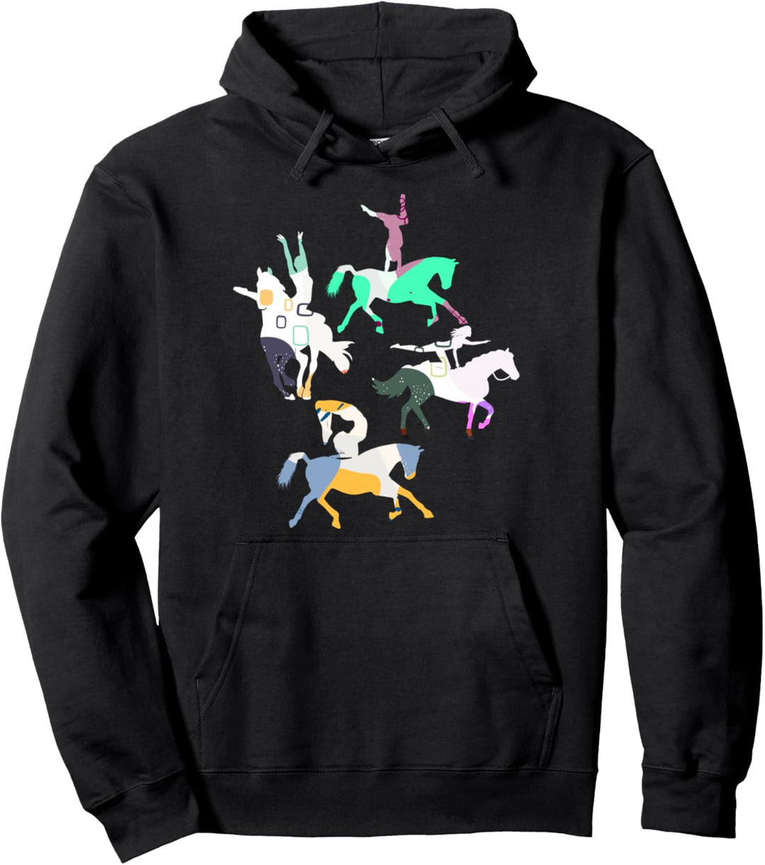 Voltigieren Pferd Pferdesport Reiten Volti Reiterin Geschenk Pullover Hoodie