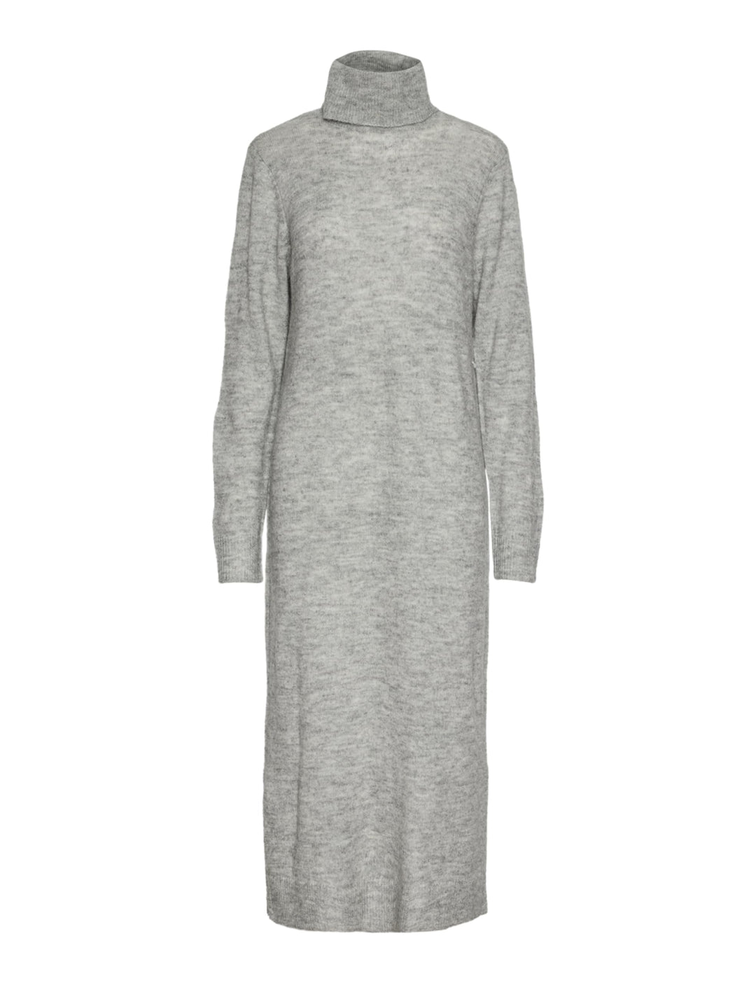 PIECES Damen Pcjuliana Ls Rollneck Knit Dress Noos Bc Kleid M Light Grey Melange, M Light Grey Melan