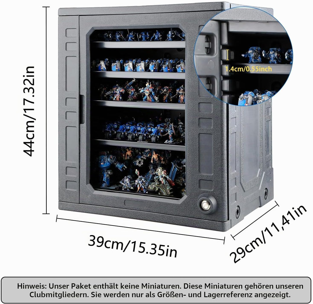 Jucoci Miniaturen Aufbewahrungskoffer Miniaturen Transportkoffer (Grossformat mit Licht), Grossforma