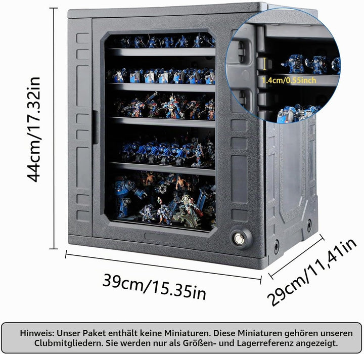 Jucoci Miniaturen Aufbewahrungskoffer Miniaturen Transportkoffer (Grossformat mit Licht), Grossforma