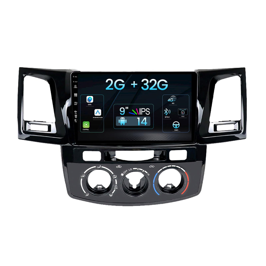 Android 12 Autoradio Für Toyota Fortuner/Hilux/Revo/Vigo 2007-2015 Eingebaut GPS+Carplay Unterstützt