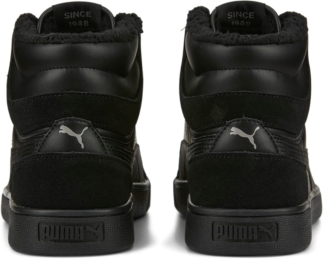 PUMA Unisex Shuffle Mid Fur Sneaker 38 EU Schwarz Puma Black Puma Black Steel Gray, 38 EU Schwarz Pu