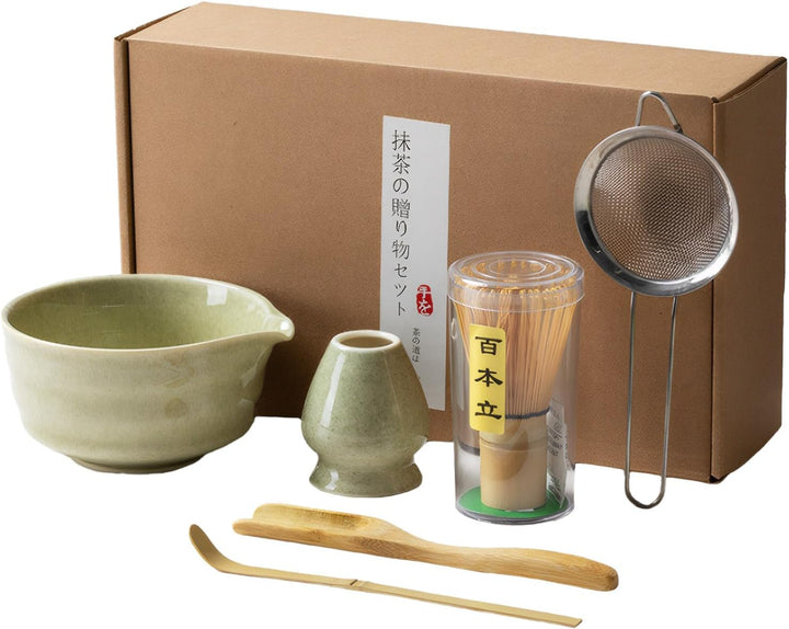 TOPCHANCES 6 Stück Matcha-Set,Matcha Besen Set,Matcha Schale Tee Set für die Zubereitung von Milchka
