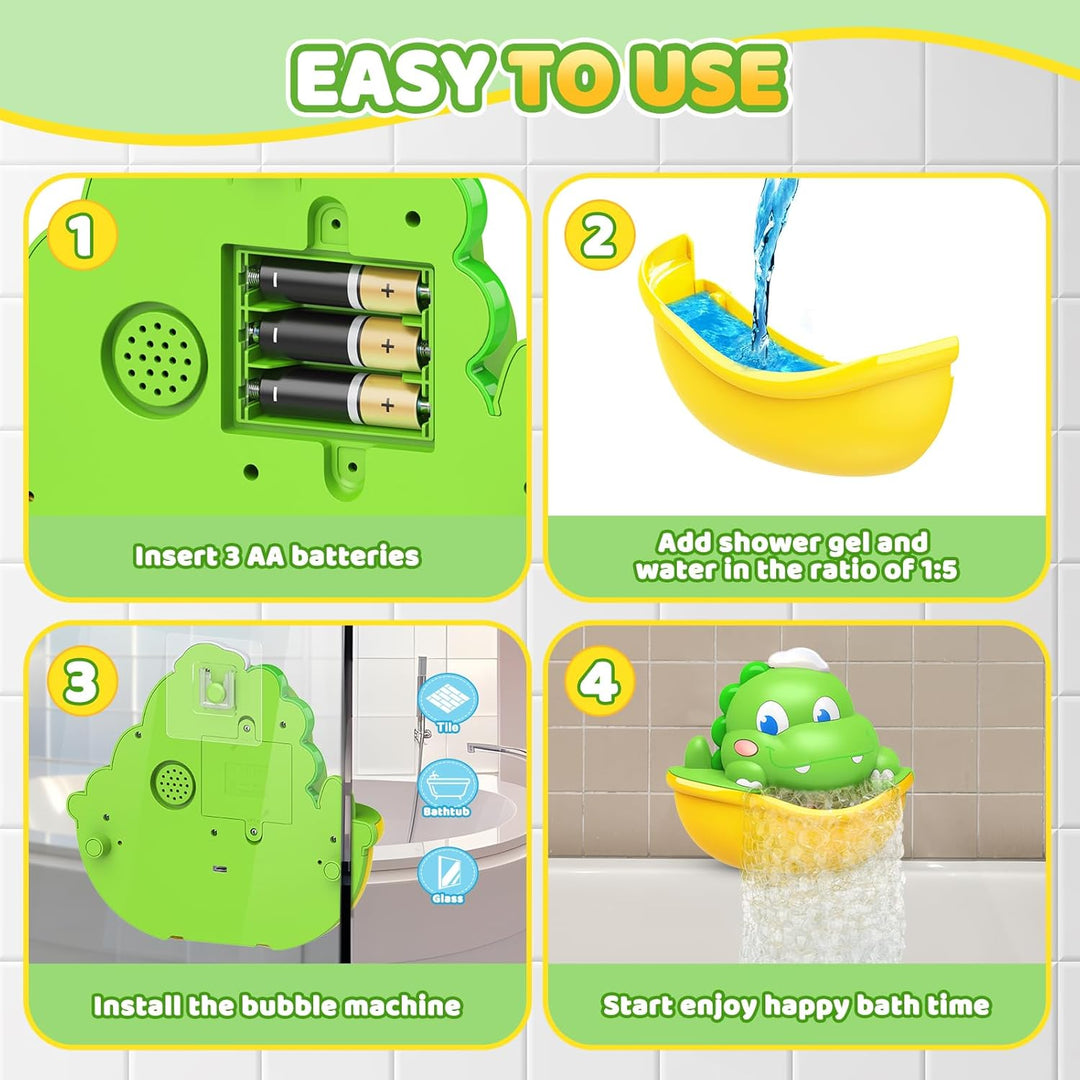 Adeokay Badewannenspielzeug ab 1 2 3 4 Jahre, Spielzeug ab 1 2 3 4 Jahre Schaummaschine Badewanne Le