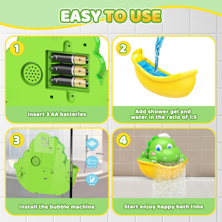 Adeokay Badewannenspielzeug ab 1 2 3 4 Jahre, Spielzeug ab 1 2 3 4 Jahre Schaummaschine Badewanne Le