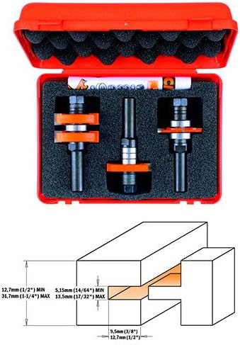 CMT Orange Tools 900.625.11 – Set Fräser Dornen HW S 12 von 5.15 bis 13.5 d 41.2