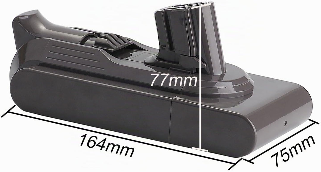 Akku für Dyson V12 Detect Slim, 3000mAh 25,2V Ersatzakku Click-in mit rotem Knopf, kompatibel mit V1