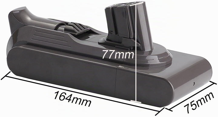 Akku für Dyson V12 Detect Slim, 3000mAh 25,2V Ersatzakku Click-in mit rotem Knopf, kompatibel mit V1