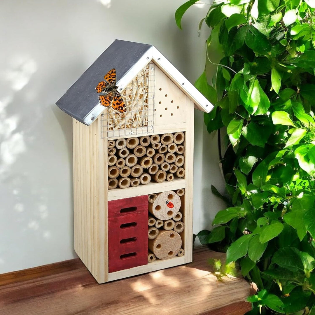 CULT at home Insektenhaus – Nistkasten für Nützlinge – Höhe 26 cm – Bienenhotel Schmetterlingshaus I