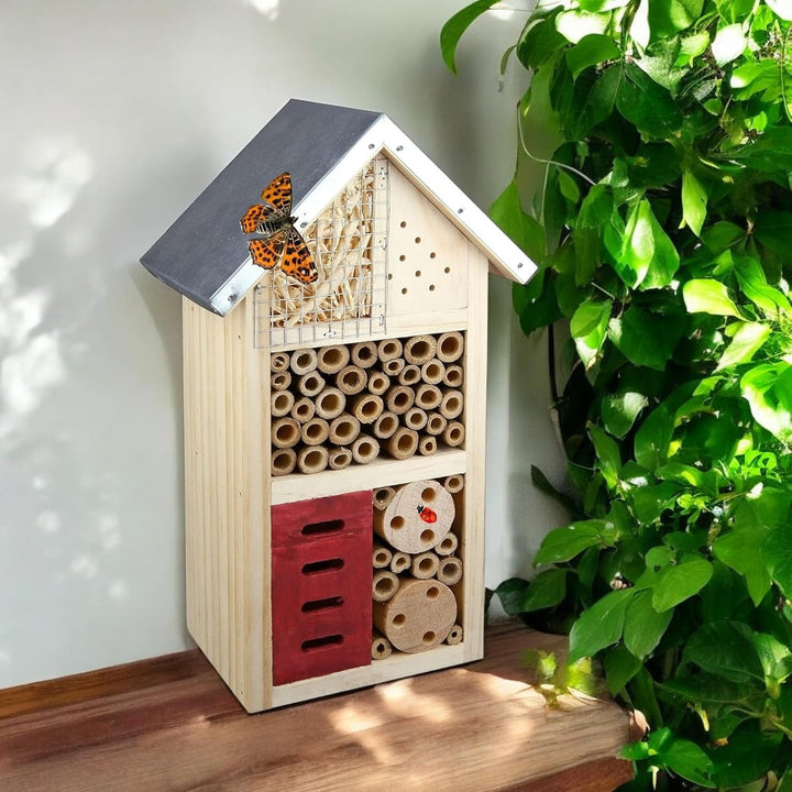 CULT at home Insektenhaus – Nistkasten für Nützlinge – Höhe 26 cm – Bienenhotel Schmetterlingshaus I