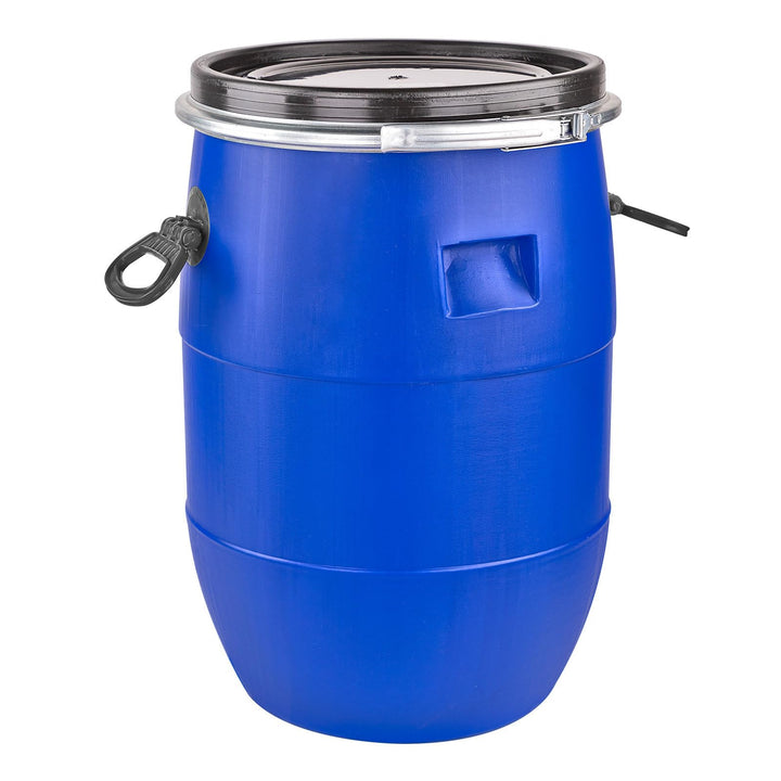 DEMA Maischefass Weithalsfass Weinfass Gärfass Mostfass Getränkefass Fass 60 l blau