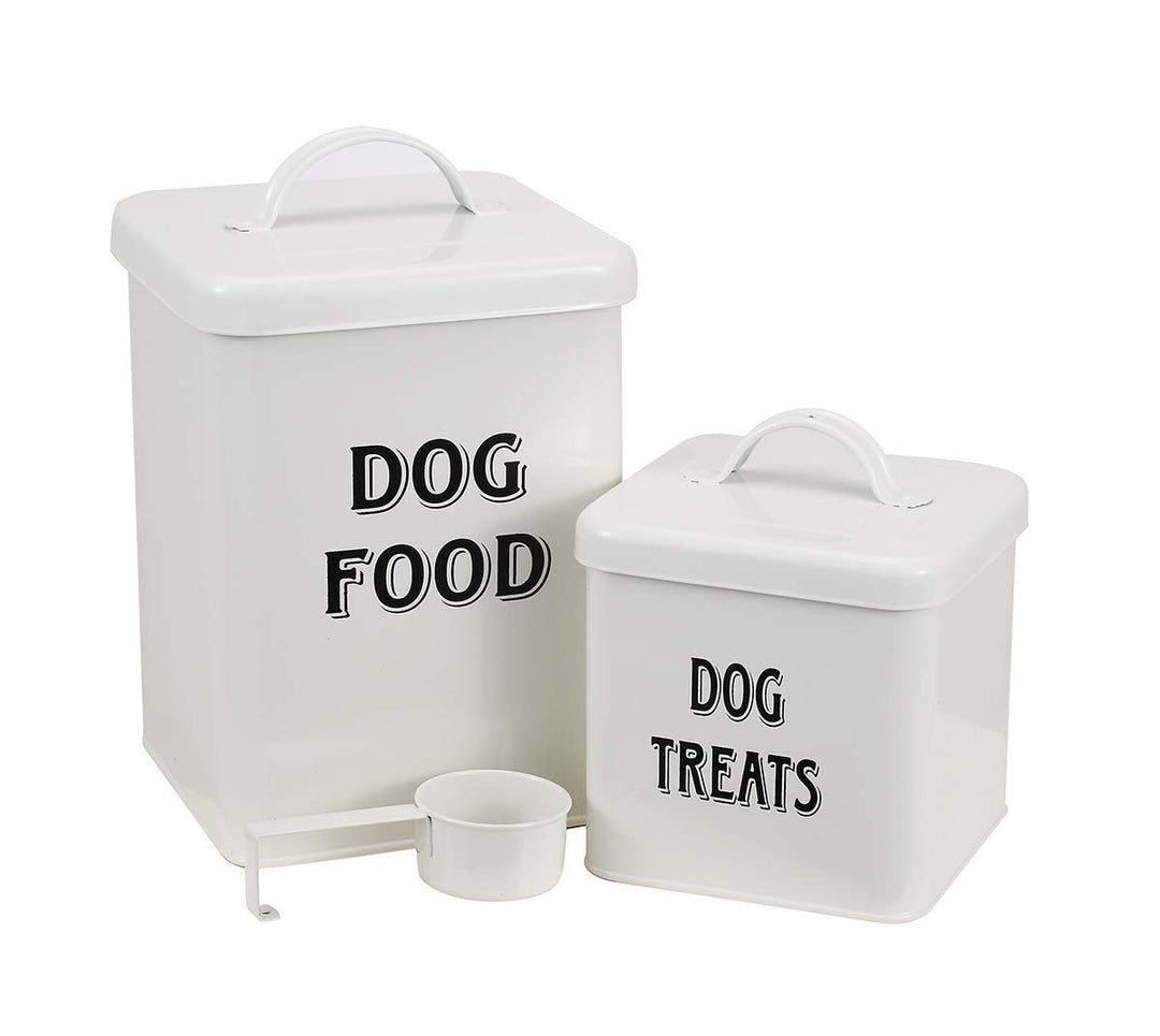 Pethiy Hundefutter und hundeleckerli behälter Set mit Schaufel –Beschichteter Kohlenstoffstahl – dic