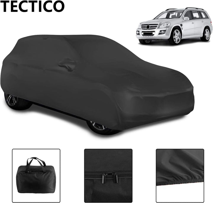 TECTICO Indoor SUV Autoplane Elastisch Atmungsaktiv Staubschutz Weich Stretch Stoff Autoabdeckung fü